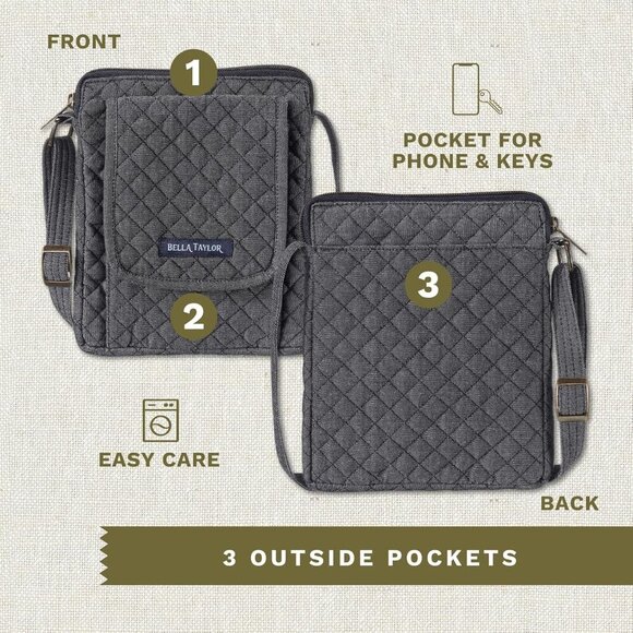 Mini Crossbody Purse with Built In Wallet - Picture 4 of 5